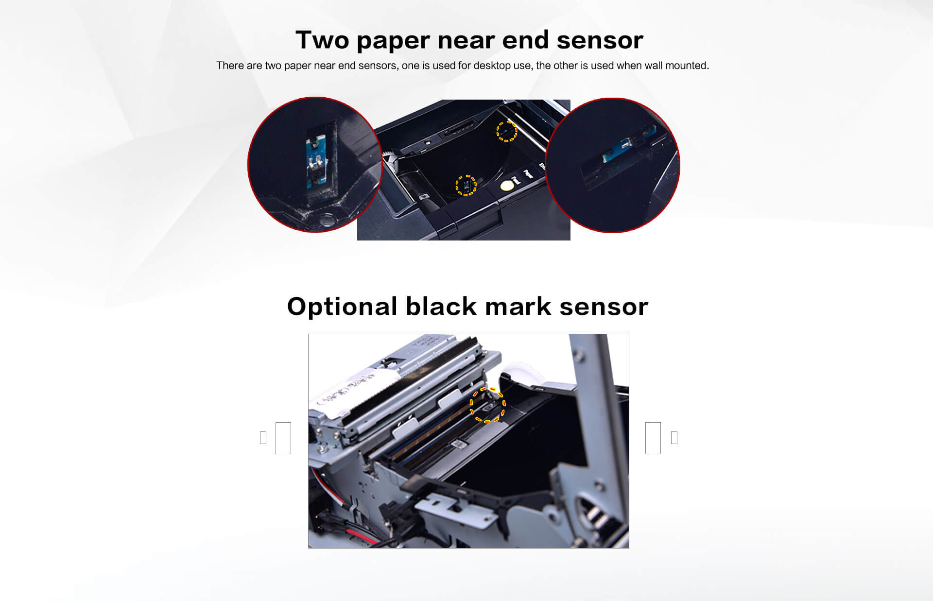 POS printer TP806 paper near end sensor